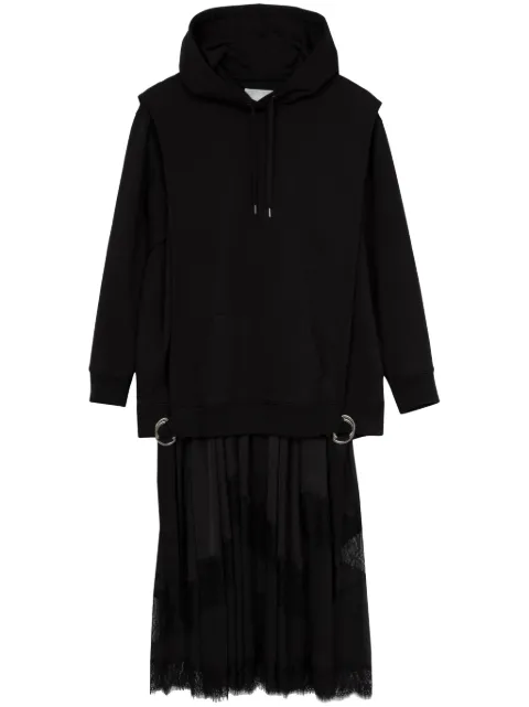 3.1 Phillip Lim layered lace-detail cotton dress Black E24197310UFT