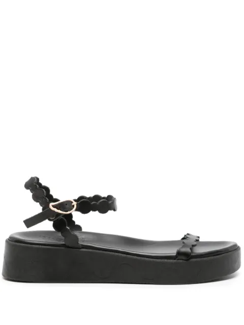 Ancient Greek Sandals Toxo 40mm leather sandals Black TOXOVACHETTA