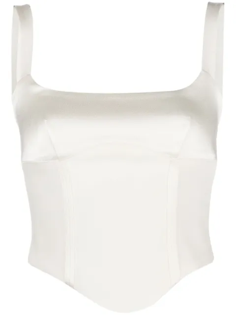 RXQUETTE Crush corset-style tank top Neutrals RXQF23CRSHBIV