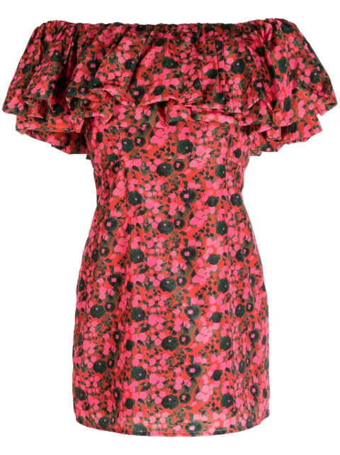 Rhode Vivi off-shoulder minidress Pink DR00682TAP