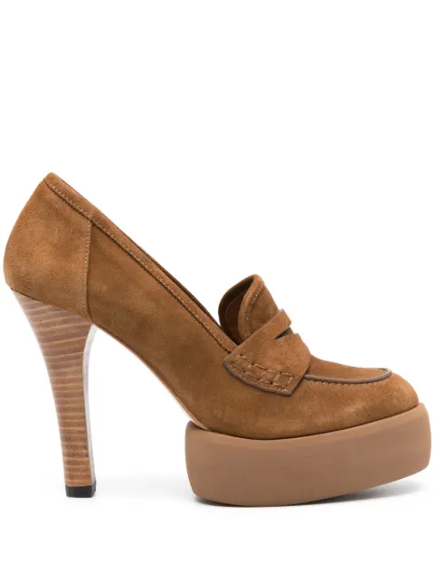 Paloma Barceló Mabel 125mm suede pumps Brown 432301MABELCROSTA
