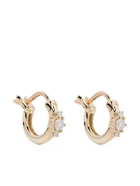 Adina Reyter 14kt yellow gold Trio diamond huggie hoop earrings Gold E1153LTFY14