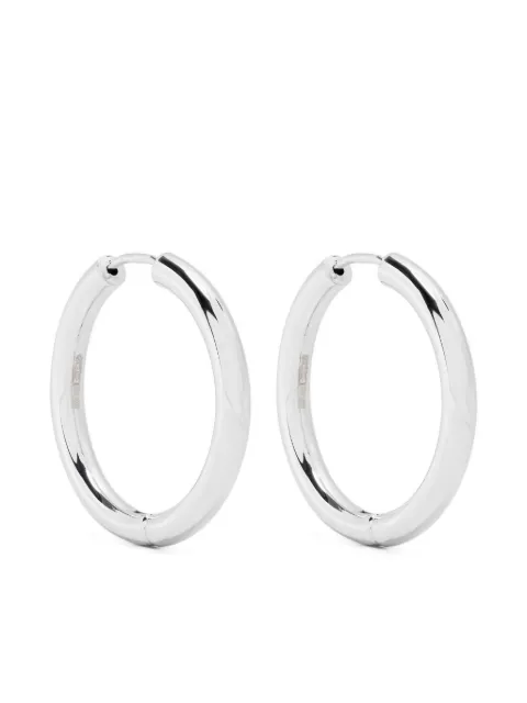 Adina Reyter Tube huggy hoop earrings Silver E1035STHSLV