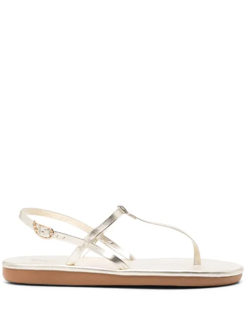 Ancient Greek Sandals Lito leather thong sandals Gold LITOFLIPFLOPNAPPA