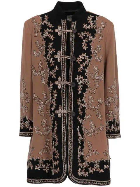 A.N.G.E.L.O. Vintage Cult 1980s floral-print coat Brown ANG600KF