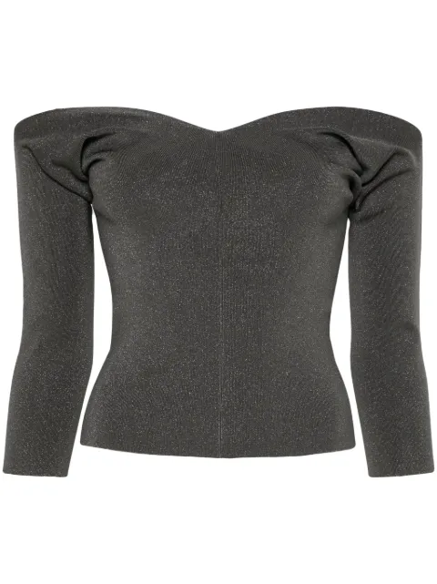 MRZ lurex knitted top Grey FW230259