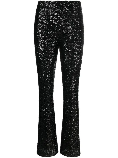 Oséree sequin-embellished wide-leg trousers Black PWS249
