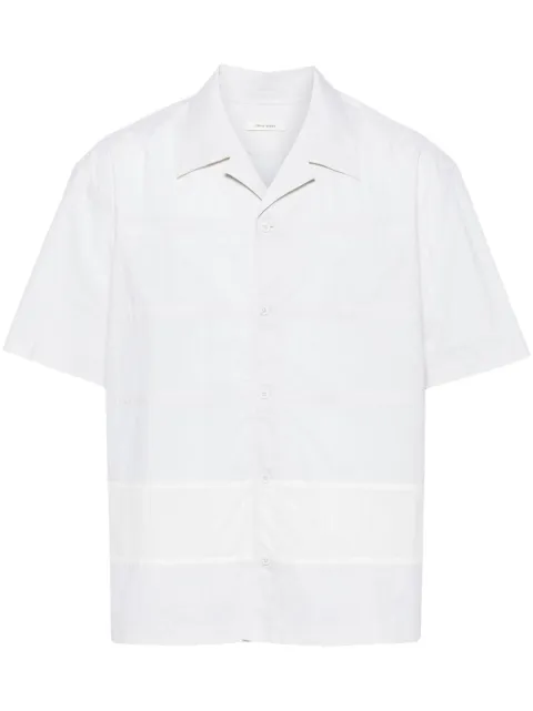 Craig Green panelled cotton short-sleeve shirt Neutrals CGSS24CWOSHI08