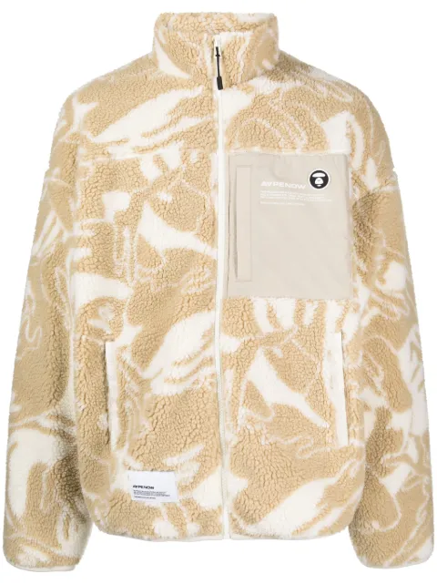 AAPE BY *A BATHING APE® camouflage-print fleece jacket Neutrals ASWA316XXL