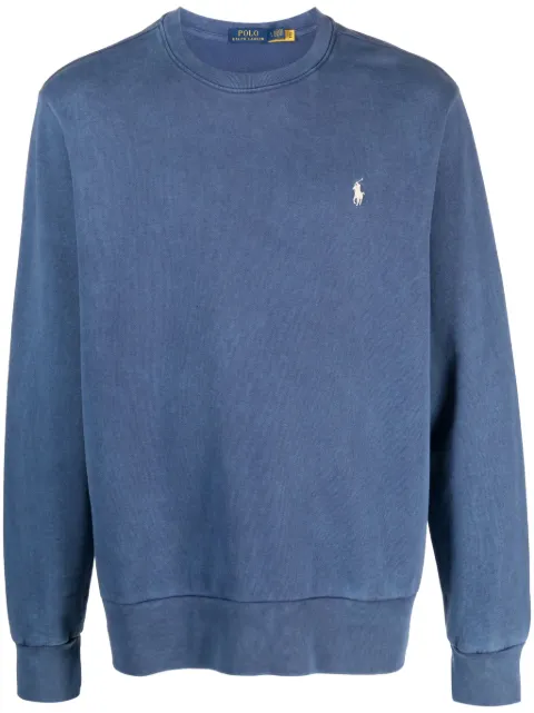 Polo Ralph Lauren logo-embroidered cotton sweatshirt Blue 710916689001