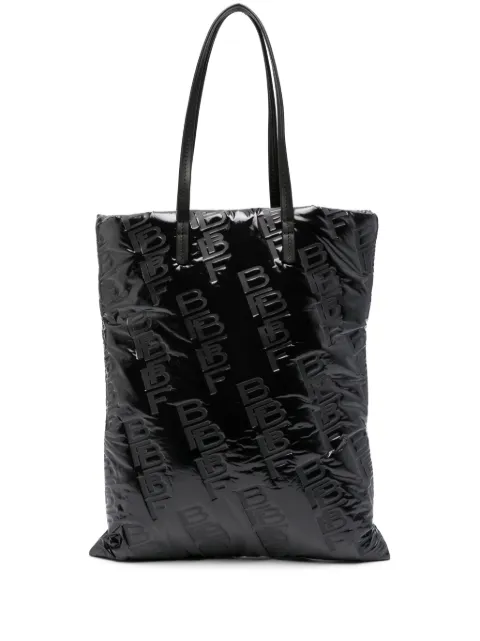 BY FAR logo-embossed tote bag Black 23PFSLTOTBLESFLLLAR
