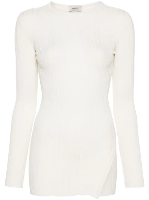 MRZ ribbed-knit jumper White FW230060