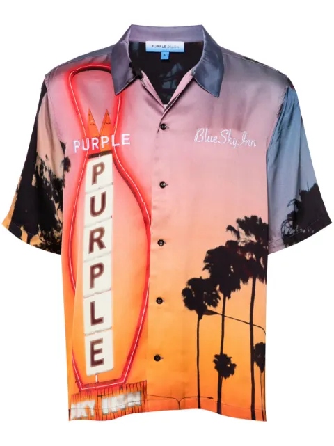 Purple Brand x Blue Sky graphic-print shirt Red P354PBCS824