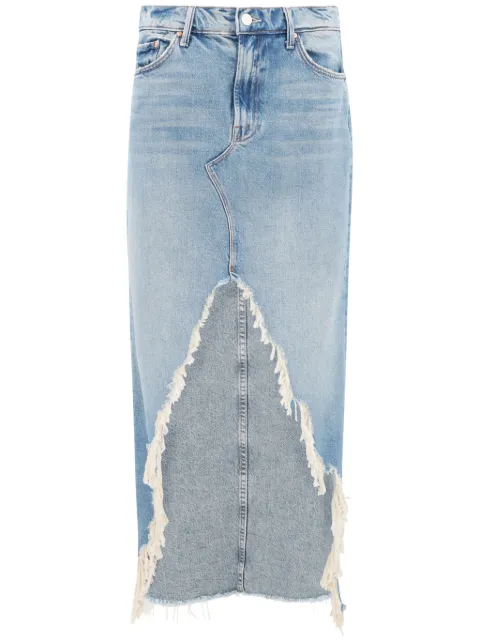 MOTHER The Ditcher Maxi Super Fray skirt Blue 904511085AYF