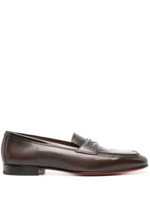 Santoni Figaro leather loafers Brown MCAA18666FA1SNTUT50