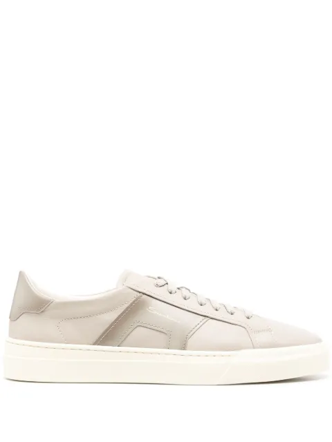 Santoni panelled leather sneakers Grey MBGT21964LARGTDDE62