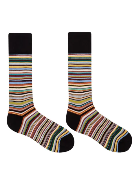 Paul Smith multi-striped cotton socks Black M1ASOCKJPACKM