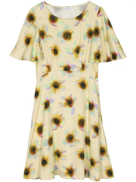 PS Paul Smith Ibiza Sunflair-print minidress Yellow W2R559DM31156