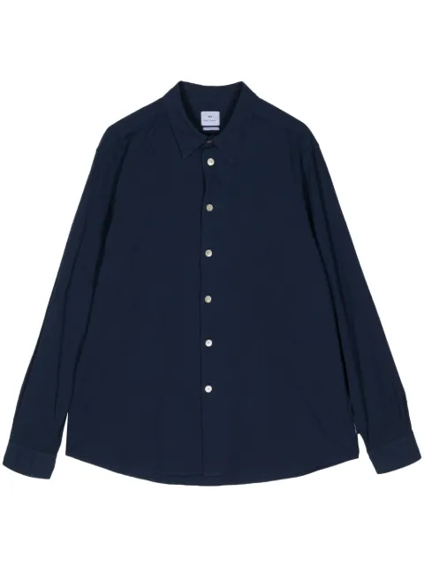 PS Paul Smith organic-cotton seersucker shirt Blue M2R687UM22050