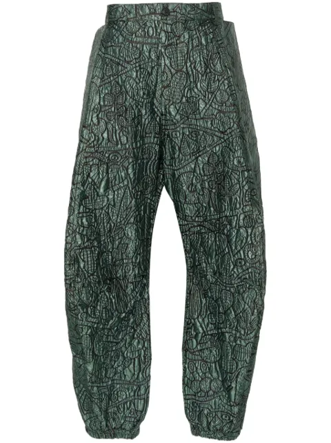 Walter Van Beirendonck abstract-print trousers Green 2009