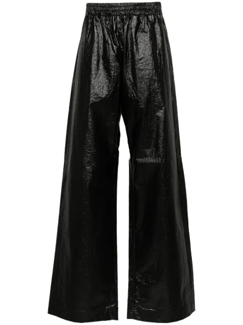 Walter Van Beirendonck embroidered-logo trousers Black 2005
