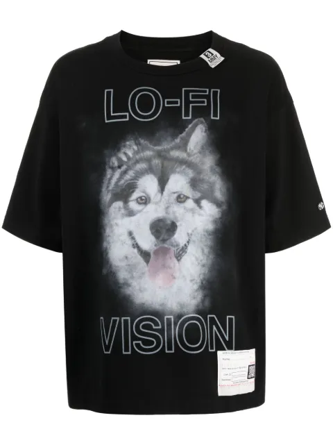 Maison MIHARA YASUHIRO graphic-print cotton T-shirt Black A12TS652