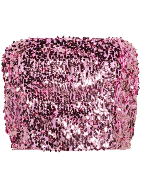 ROTATE BIRGER CHRISTENSEN sequined bandeau top Pink 1118611099