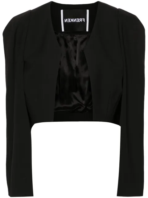 Frenken long puff-sleeved cropped jacket Black 242808900010