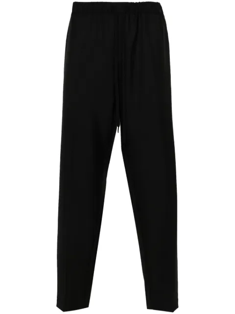 MM6 Maison Margiela tapered-leg drawstring trousers Black SH0KA0007S78357