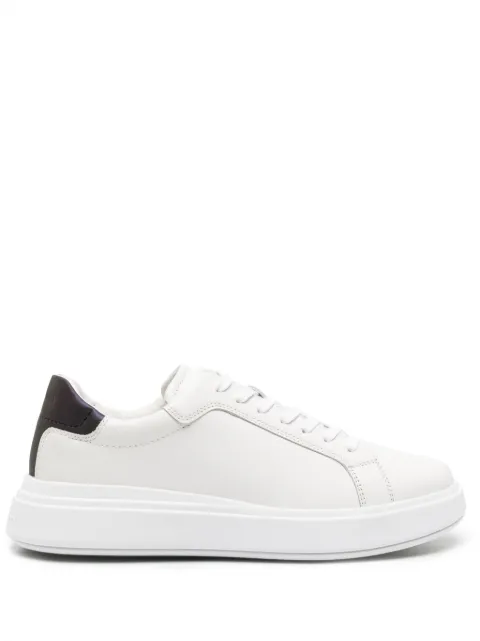 Calvin Klein iridescent-panel leather sneakers White HM0HM01288