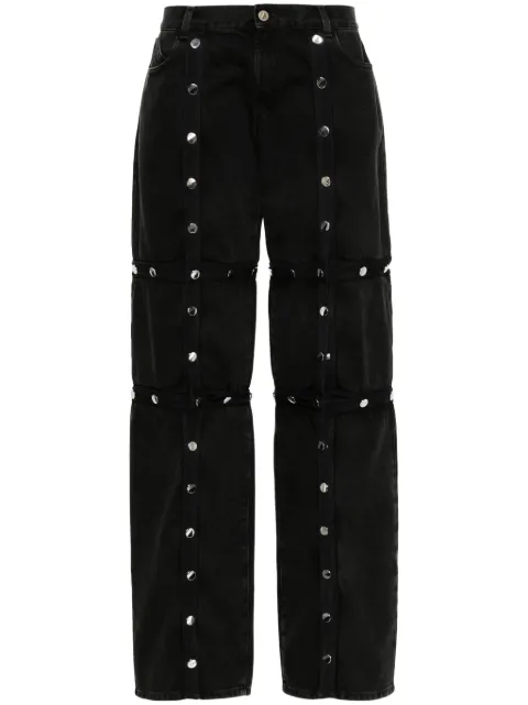 The Attico deconsructed low-rise jeans Black 241WCP144D06