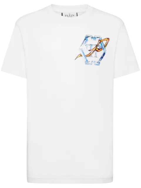 Philipp Plein logo-print cotton T-shirt White SADCMTK6784PJY002N
