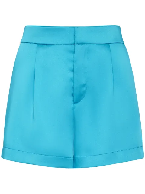 Philipp Plein logo-plaque satin shorts Blue PADCWJT1873PTE003N
