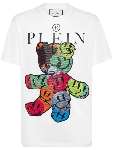 Philipp Plein Teddy Bear cotton T-shirt White PADCMTK7261PJY002N