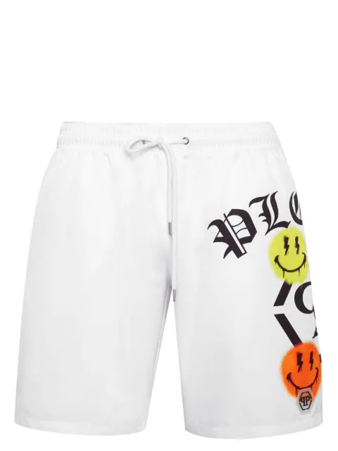 Philipp Plein logo-print swim shorts White PADCMMX0145PNY002N