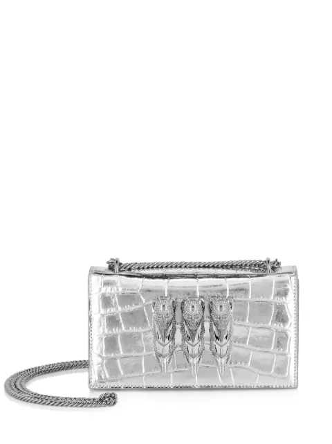 Philipp Plein crocco printed small shoulder bag Silver PADAWBA1880PLE010N