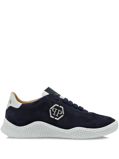 Philipp Plein logo-plaque suede sneakers Blue PADSUSC0585PLE009N