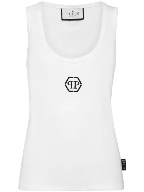 Philipp Plein tank top Hexagon White PADCWTK3185PJY002N