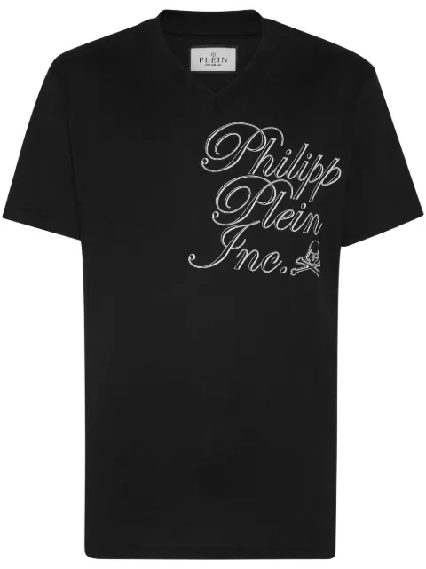 Philipp Plein logo-print cotton T-shirt Black PADCMTK7065PJY002N