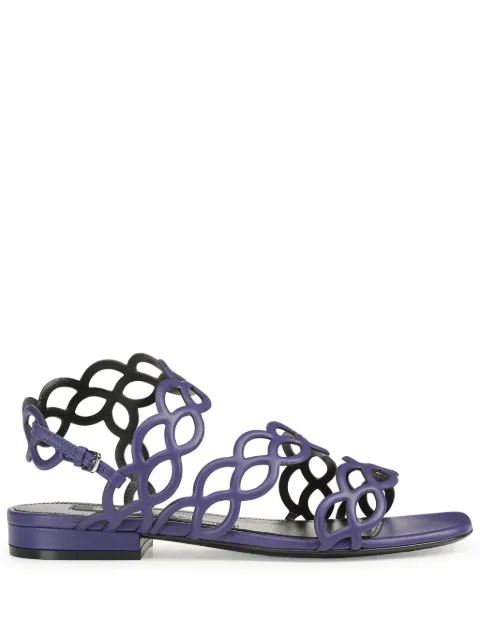 Sergio Rossi Mermaid leather sandals Purple B07170MNAN07