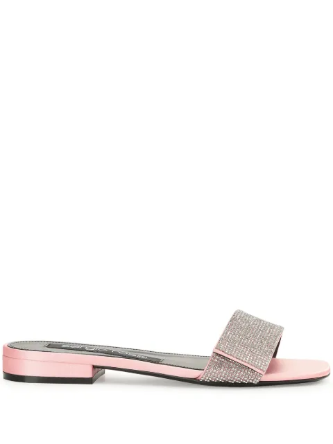 Sergio Rossi SR Paris crystal-embellished flat sandals Pink B07720MAFT72