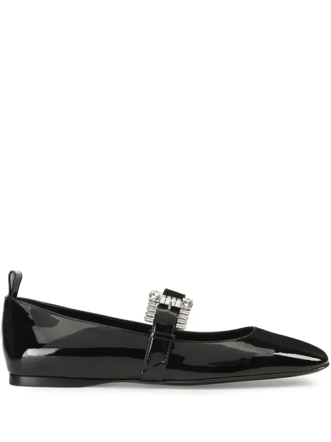 Sergio Rossi Sr Twenty leather ballerina shoes Black B07390MVIV01