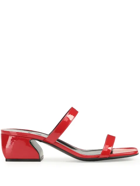 Sergio Rossi SI Rossi 45mm leather sandals Red B08670MMVV25
