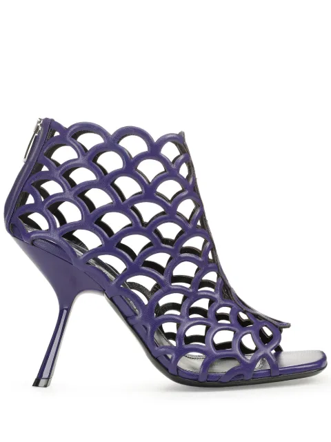 Sergio Rossi Mermaid leather cage sandals Blue B07130MNAN07