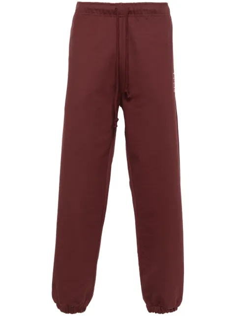 RASSVET logo-embroidered cotton track pants Red PACC13P007