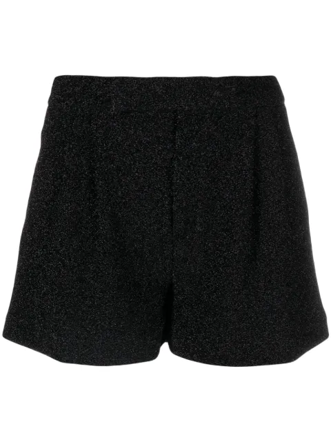 alessandro enriquez lurex-embellished short shorts Black P10LU