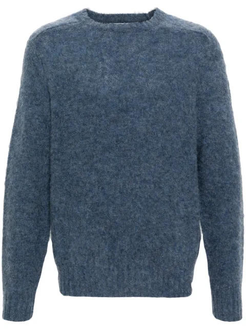 Harmony Paris Shaggy mélange brushed wool jumper Blue CWO016HKW038