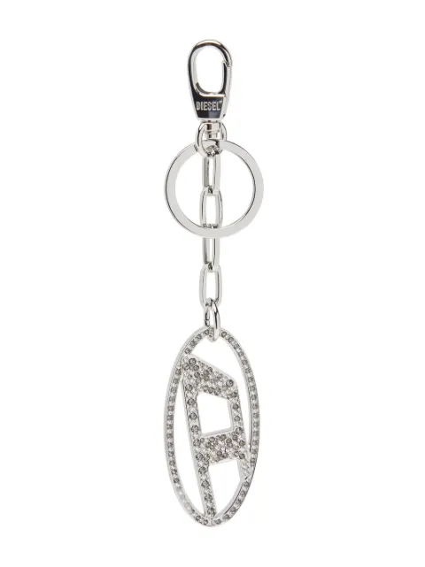 Diesel Holy-C rhinestone-embellished keyring Silver X09691P5607