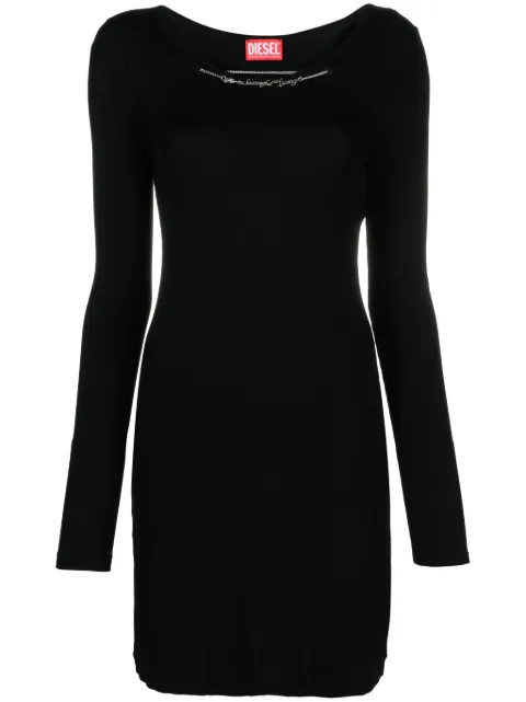 Diesel D-Matic ribbed-knit minidress Black A127670BLAN