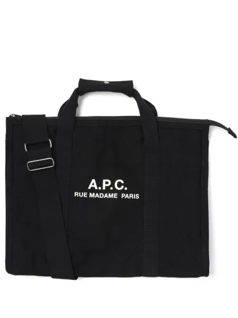 A.P.C. Récupération canvas tote bag Black CODBMH62230